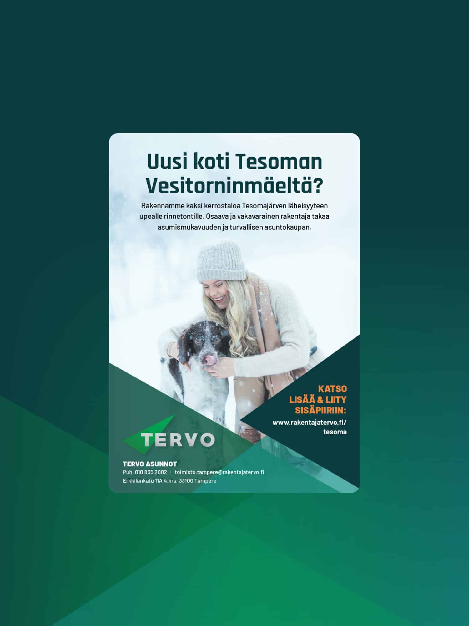 Kajo Brandsin referenssi, Rakennustoimisto K. Tervo. Asuntomarkkinointi.