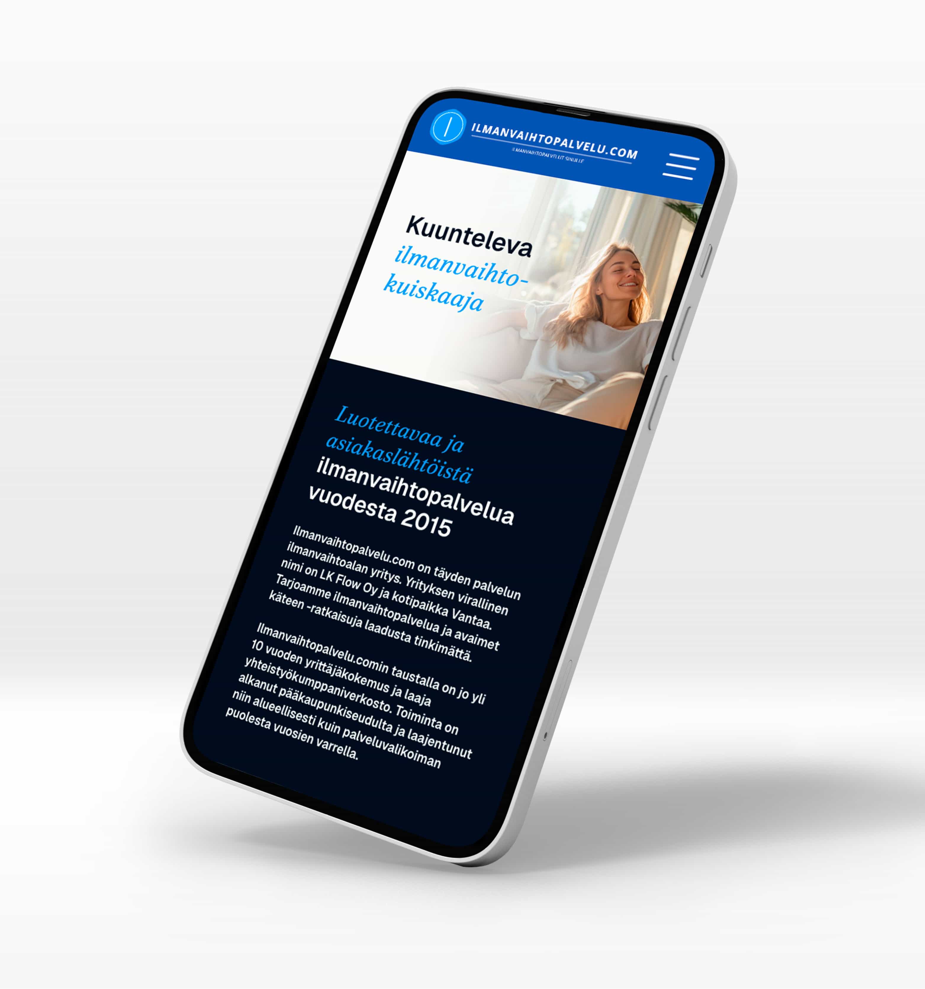 Kajo Brandsin referenssi, Ilmanvaihtopalvelu.com.