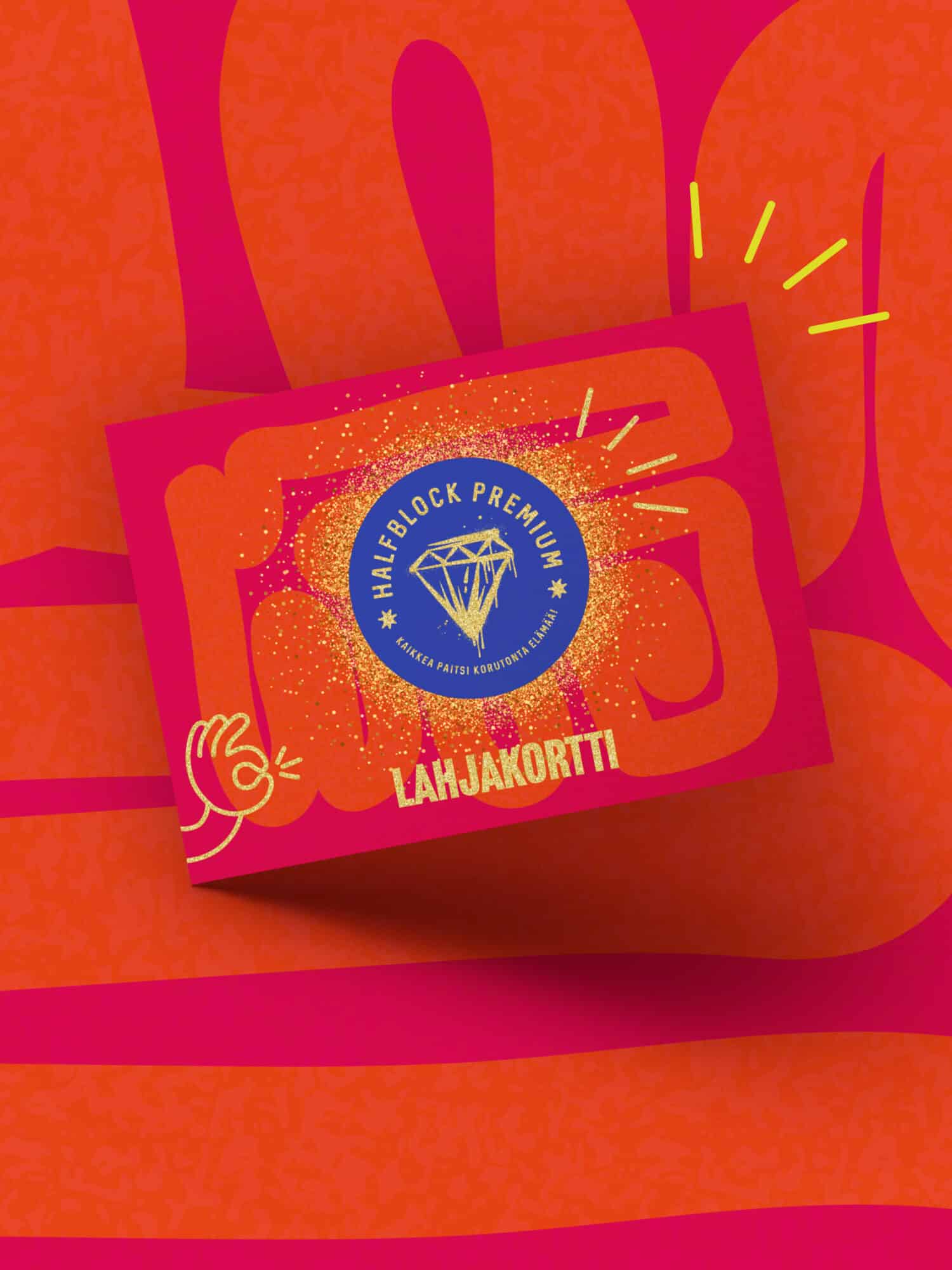 Kajo Brandsin referenssi, HalfBlock. Lahjakortti.