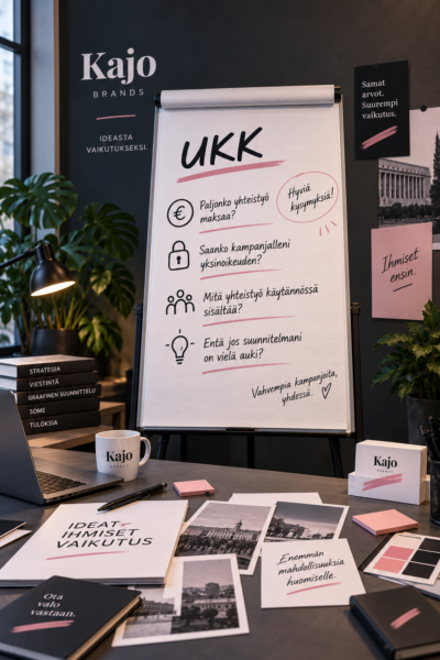 UKK, vaalimainonta, Kajo Brands.