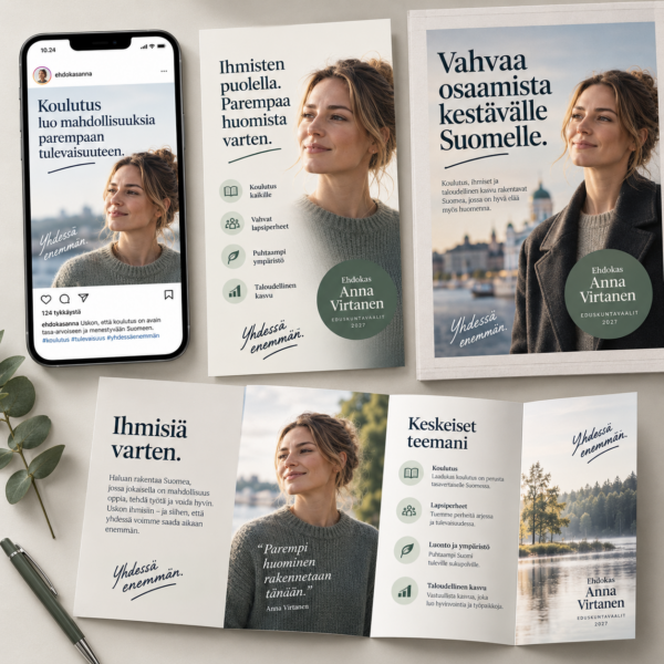 Vaalimateriaalien kooste, Kajo Brands.